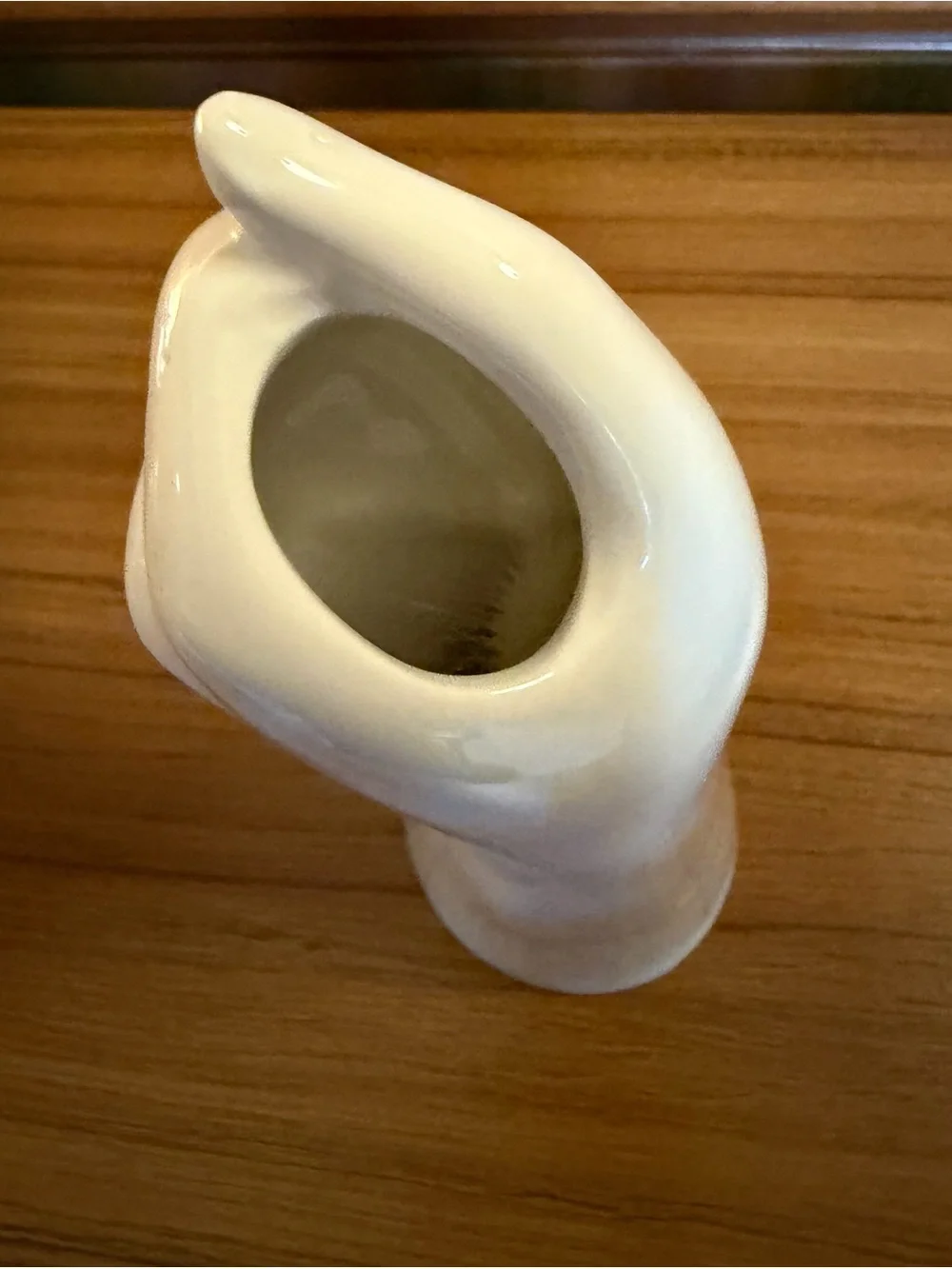 White Ceramic Arm Hand Bud Vase 9